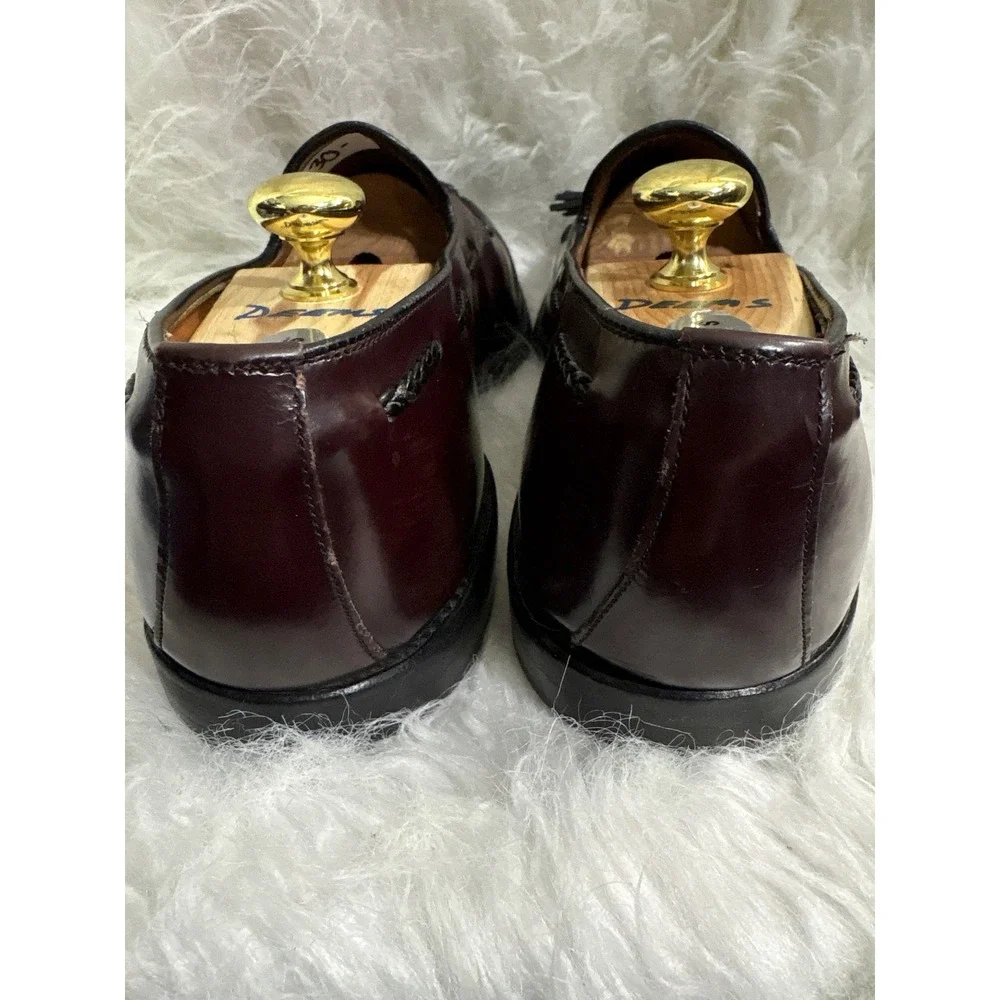 Allen Edmonds Pembroke Mens Burgundy Shell Cordovan Tassel Loafers 10 D USA Made